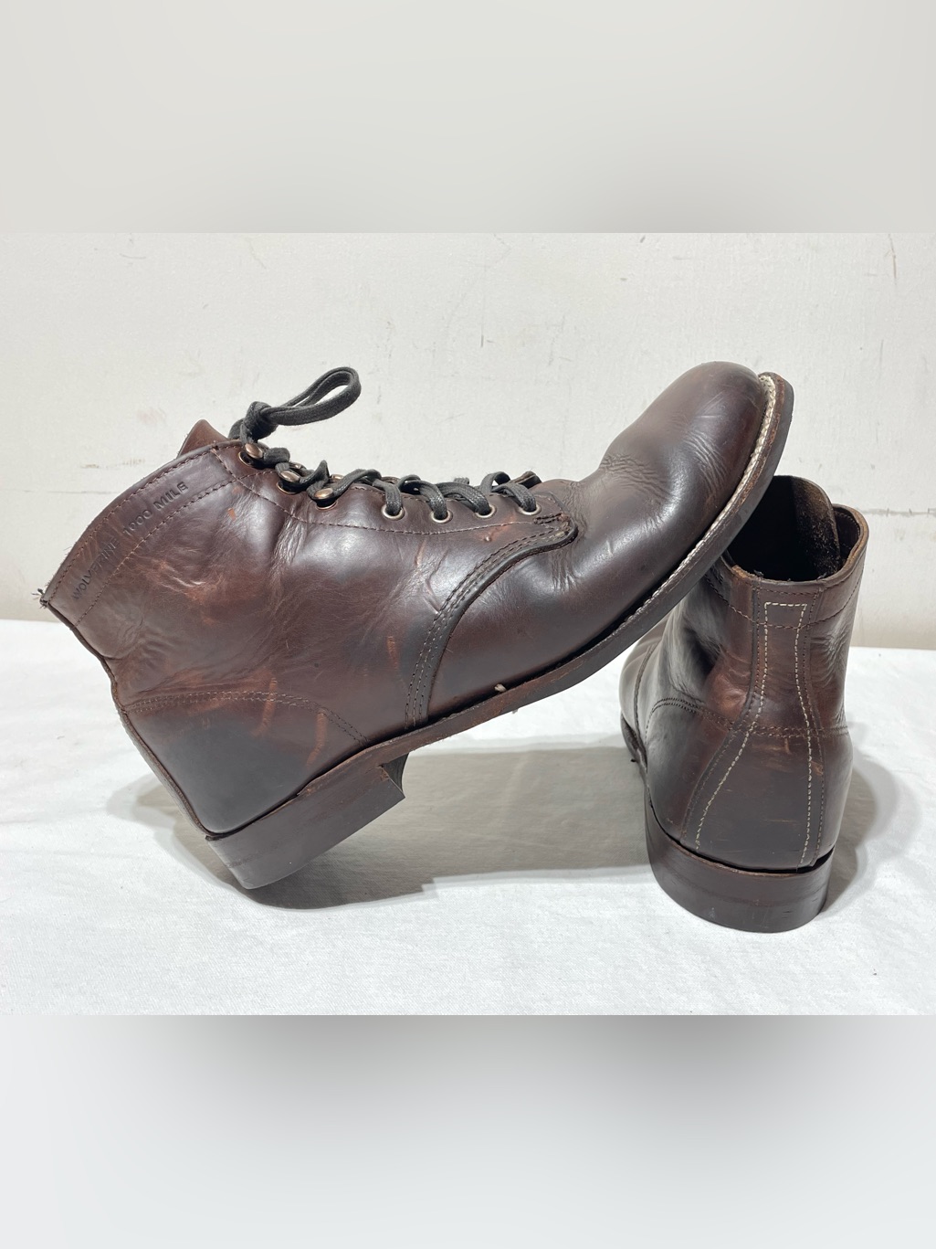 Wolverine 1000 Mile Original Boots Brown Leather Goodyear Welt Men’s 10? Usa